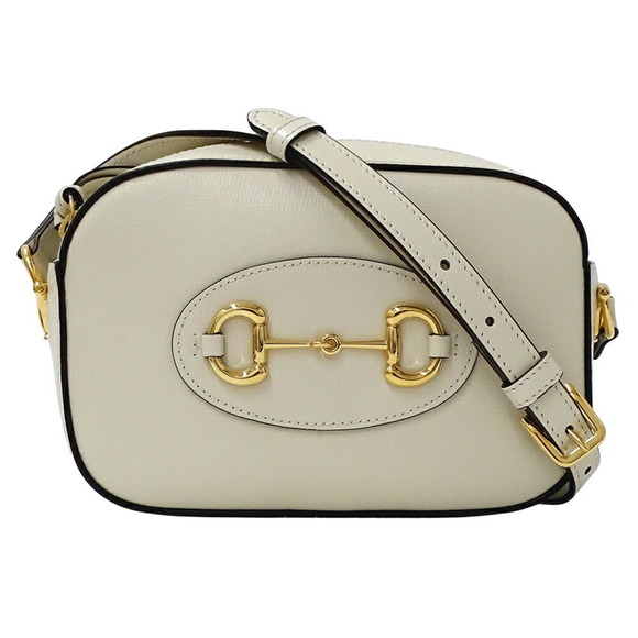 Gucci 1955 Horsebit Shoulder Bag in White Leather (760196) - Picture 1 of 10